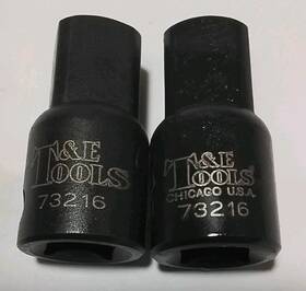 73216 T&e Tools 2pc Chicago Illinois 3/8 Inch 1/2 Impact Adapter Set