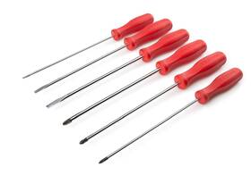 Drv42015 Tekton 020209038277 New Long Hard Handle Screwdriver Set 6-piece #1-#3 3/16-5/16 Inch