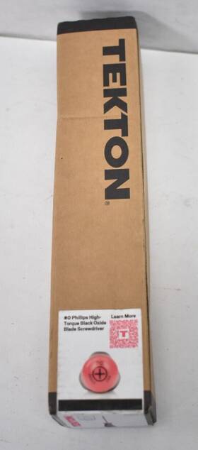 Tekton 020209266533 #0 Phillips High Torque Black Oxide Blade Screwdriver Tool 26653 Genuine