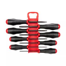 Tekton 445011030043 High-torque Black Oxide Blade Screwdriver Set With Holder 8-piece #0-#3 1/8-5/