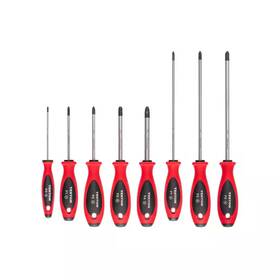 Tekton 711181365399 Phillips Screwdriver Set-4 8 Inch Shanks 8-piece #0-#4