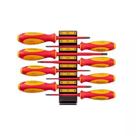 Tekton 711181579161 Phillips Slotted Square Insulated Screwdriver Set With Modular Organizers 8-p
