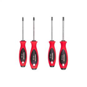 Tekton 726084085251 Phillips And Slotted Screwdriver Set-4 Inch Shanks 4-piece #1-#2 5.5-6.5 Mm