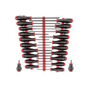 Drv41508 Tekton High-torque Black Oxide Blade Screwdriver Set With Red Rails 22-piece