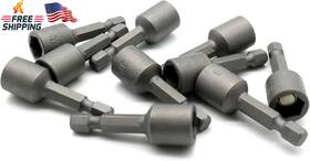 Temo 705353399848 10 Pc Impact Ready Nut Driver 3/8 Inch Magnetic Nutsetter Set 1/4 Shan