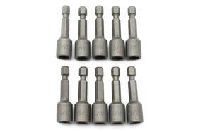 Temo 718117678851 10 Pc Impact Ready Nut Driver 5/16 Inch Magnetic Nutsetter Set 1/4
