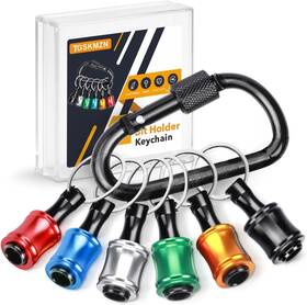 Tgskmzn 752259496539 6pcs 1/4 Inch Hex Shank Screwdriver Bit Holder Keychain Quick-change Extension