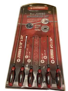 26-715 Thorsen 033197267154 Tools Jumbo Screwdrivers 6-pc. Set Professional Grade Model #