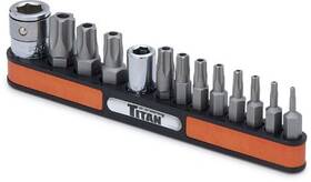 5-lobe Titan 012304696513 Tools 16137 13-piece Tamper Resistant Star Bit Set