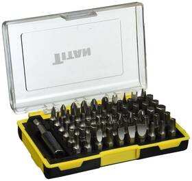 16061 Titan 031113171240 61-piece Bit Set With Magnetic Holder Includes Tr Star Sae