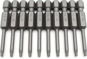 Tmax 767531991015 10 Pieces T8 Torx Star Head Screwdriver Bit Set S2 Steel 8 Point T-8 Reduced