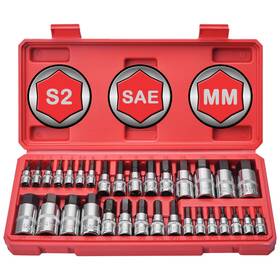 B0d83pjjsw Tohome Master 32-piece Hex Bit Allen Socket Set 1/4 Inch 3/8 1/2 Drive Sae And Metric