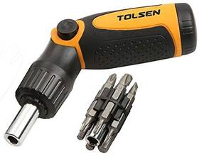 Tlsn-20040 Tolsen Ratchet Screwdriver Set 14 Piece Slotted Pozi Torx Head