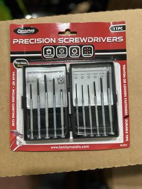 Tool Essentials 097427259548 11 Piece Precision Screwdriver Set With Storage Case