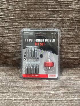 2433134 Tool Shop Magnetic Precision Finger Driver Bit 11 Piece Set 1/4 Inch Hex Drive Bits