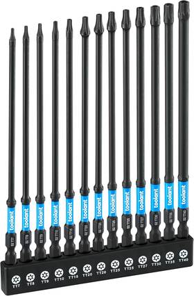 Tt7-tt40 Toolant 2291365 6 Inch Impact Long Torx Bit Set 13pcs 1/4 Hex-shank Tt7-tt40 Toolant 2291365 6 Inch Impact Long Torx Bit Set 13pcs 1/4 Hex-shank