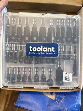 Toolant 414129843248 Magnetic Nut Socket Driver Set 34pcs Impact Bit Extension