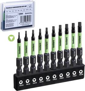 Toolant 705353244117 Triangle Screwdriver Set S2 Steel Bit 2 Inch Long Magnetic Head