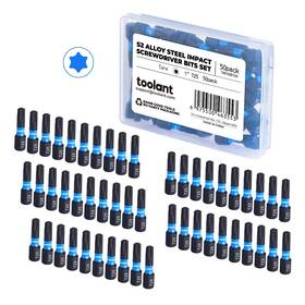 Toolant 975500463553 1 Inch Impact Torx Bits 50pack T25 1/4 Hex-shank S2 Steel Screwdriving S