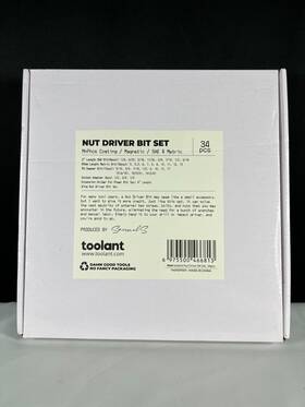 Ta01037001 Toolant Black Nut Driver Bit Set With Carrying Box 34 Pcs