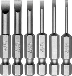 Toolcool 602003804915 6 Pcs Slotted Screwdriver Bit Set Magnetic Flat One Size Sliver