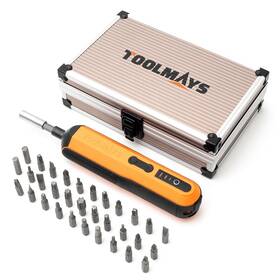Tms00203 Toolmays Electric Screwdriver Cordless Kit 4v 3-speed Magnetic Bits Prec