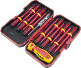 30816 Tools Sml 13pcs Vde Insulated Screwdriver Set Interchangeable In Case Magnetic Tip 1000v