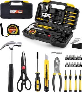 B09t6jq66p Tools Worlds 40-piece Tool Set - General Household Hand Kit With Plastic Toolbox Storage