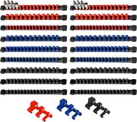 Ymx035-1 Tools 18-piece Socket Organizer 1/2 Inch 3/8 And 1/4 Drive Abs Tools-socke
