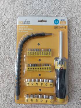 Tw1951 Toolworks New 40pc Screwdriver Set Many Bits For All Projects Sealed