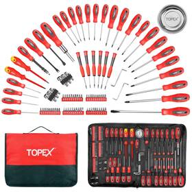 Tx053 Topex 100 Pcs Screwdriver Set Non-slip Precision Screw Bits Sockets Kit Without Xford Bag