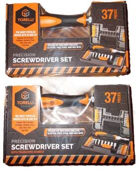 Torelli 039564147463 Set Of 2 New 37-piece Precision Screwdriver With Telescopic Handle