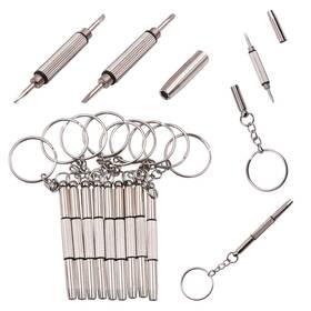 Torsor 717164771133 12 Pack Eyeglass Screwdriver Keychain Mini 3in1 Flat Phillips Hex Portable Gl