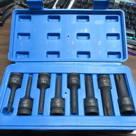 Torx 767311475186 8piece 1/2 Inch Drive Impact Star Socket Bits Set T30 T40 T45 T50 T55 T60 T Torx 767311475186 8piece 1/2 Inch Drive Impact Star Socket Bits Set T30 T40 T45 T50 T55 T60 T