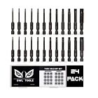 Torx Bit Set 24 Pack In Standard And Security Tamper Proof Hex