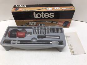 73446 Totes Flexible Screwdriver Set Bits Sockets Adapter Straight Arm Tool