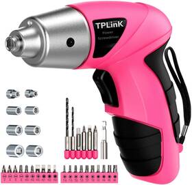 Tplink 160969014621 Electric Screwdrivers Pink 37pc 3.6v Usb Small Power Screwdriver Set Fo