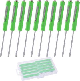 Trimou Pkt 445016489488 Pocket Screwdriver With Magnet 10pcs Mini Magnetic Flathead