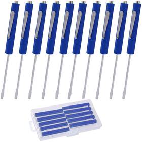 Trimou Pkt 747781237460 Pocket Screwdriver With Magnet 10pcs Mini Magnetic Flathead W