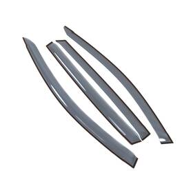 Lgwv2-741 Tuningpros Car Window Rain Guard Outside Mount Visors Auto Side Deflectors Wi