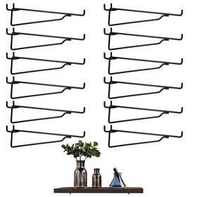 526lb6gi Ubamdom 657314 1 12 Pcs Pegboard Shelf Hooks Black Peg Board Brackets 8 Inch