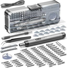 Unique 445006650676 Electric Precision Screwdriver Set 88-in-1 Magnetic Bits Case Bnwt
