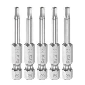 S23051900ux0561 Unique Bargains 5pcs H3 Magnetic Security Hex Screwdriver Bit 1/4 Shank 2 Length - Silver