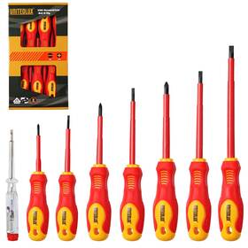 Unitedlux 791738844669 8piece 1000v Insulated Screwdriver Set Magnetic Tip Phillips Slotted Bits In