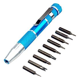 Universal Tool Precision Magnetic Screwdriver Set 10pc Bit Holder Crv Steel