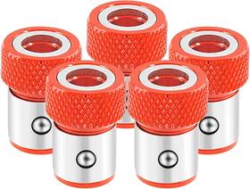 20221128 Unlorspy 5 Pcs Magnetic Screw Ring Screwdriver Head Metal One Size Red