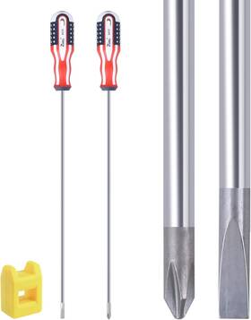 Uoboeuq 313037498451 Slotted And Phillips Screwdriver Ph1 12 Inch Long Cross-head Flat Blade Magneti