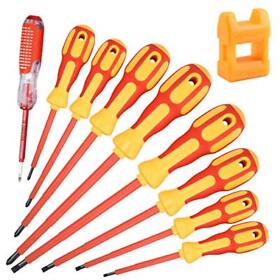 Uoboeuq 9 Piece 1000v Insulated Electrician Screwdrivers Set With Magnetic Tips
