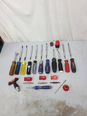 7654554 Upson Vermont American Misc. Lot Of 18 Multi Bit 4-1 Screwdriver Drivers
