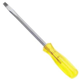 9810 Urrea Screwdriver 10 In Long Square Shank Flat Tip Traditional Amber Handle
